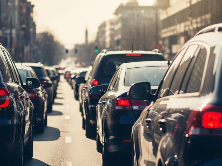 Koło busa spadło na DK74, uderzając w osobówkę – na szczęście bez ofiar!