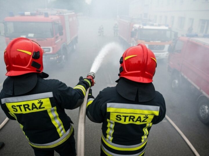 Pożar ciężarówki paraliżuje ruch na trasie S7 w Barczy