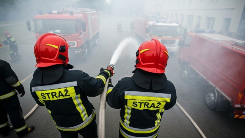 Pożar ciężarówki paraliżuje ruch na trasie S7 w Barczy