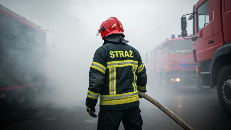 Pożar w Kielcach: Dom jednorodzinny w ogniu, jedna osoba bezpieczna