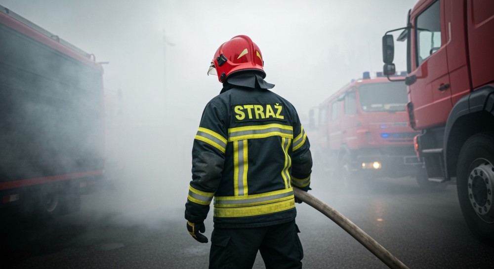 Pożar w Kielcach: Dom jednorodzinny w ogniu, jedna osoba bezpieczna