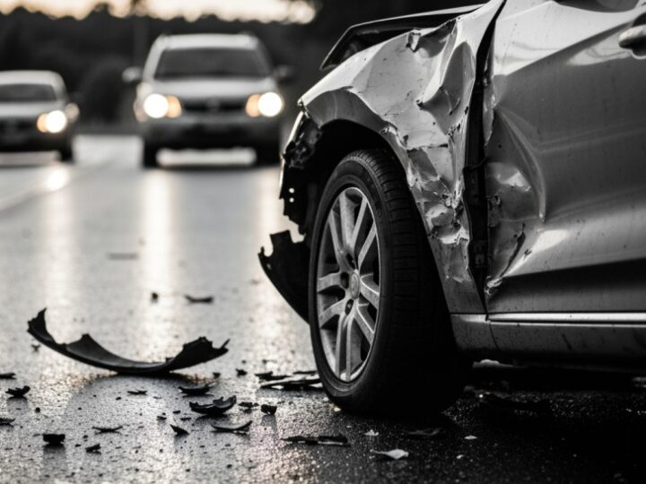 Wypadek w Końskich: Motocykl zderzył się z samochodem, jedna osoba ranna