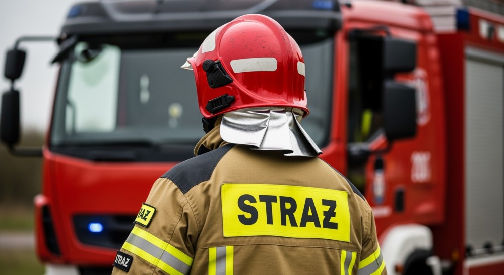 Bohaterowie z Nowin: Policja i mieszkańcy razem gaszą pożar na drodze