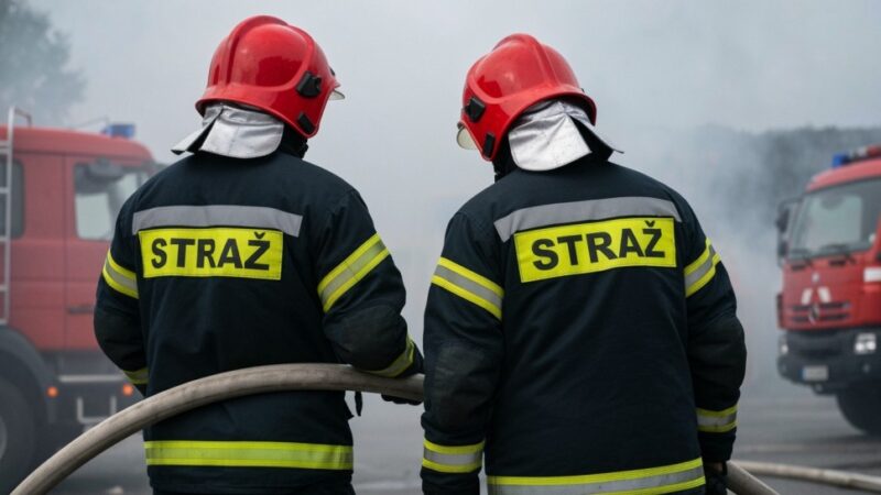Pożar dachu nowego budynku w Kielcach: błyskawiczna interwencja strażaków