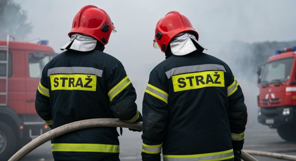 Pożar dachu nowego budynku w Kielcach: błyskawiczna interwencja strażaków