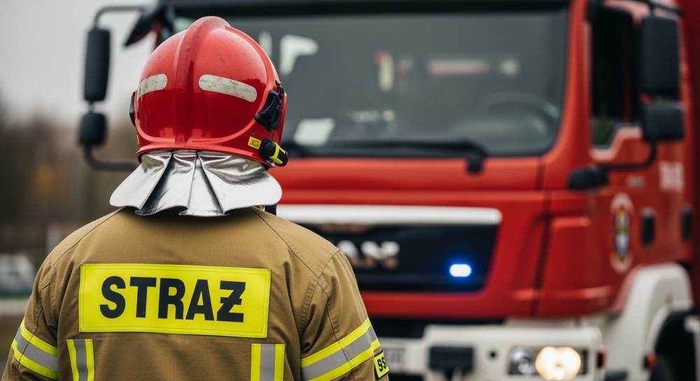 Policjanci we Włoszczowie uratowali 87-latkę z płonącego domu